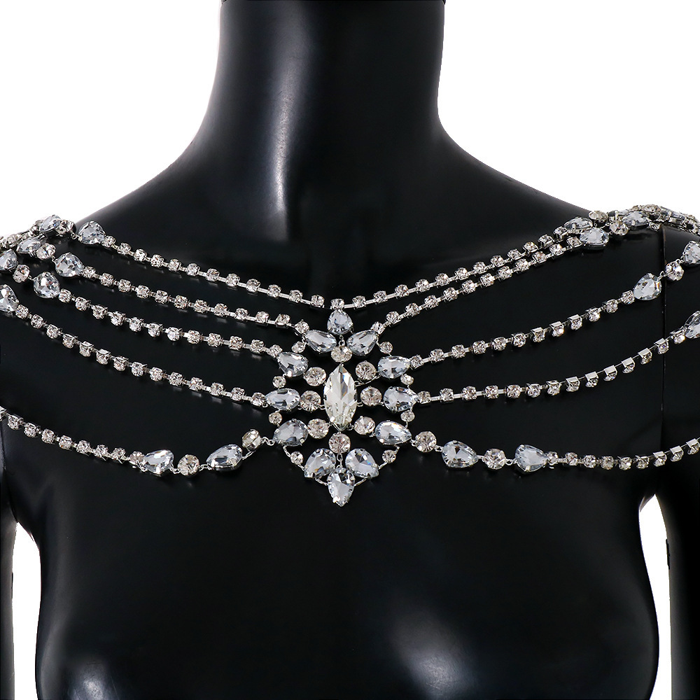 Boho cristal nupcial ombro cor - Pearl Trim Chain avaliação e preço