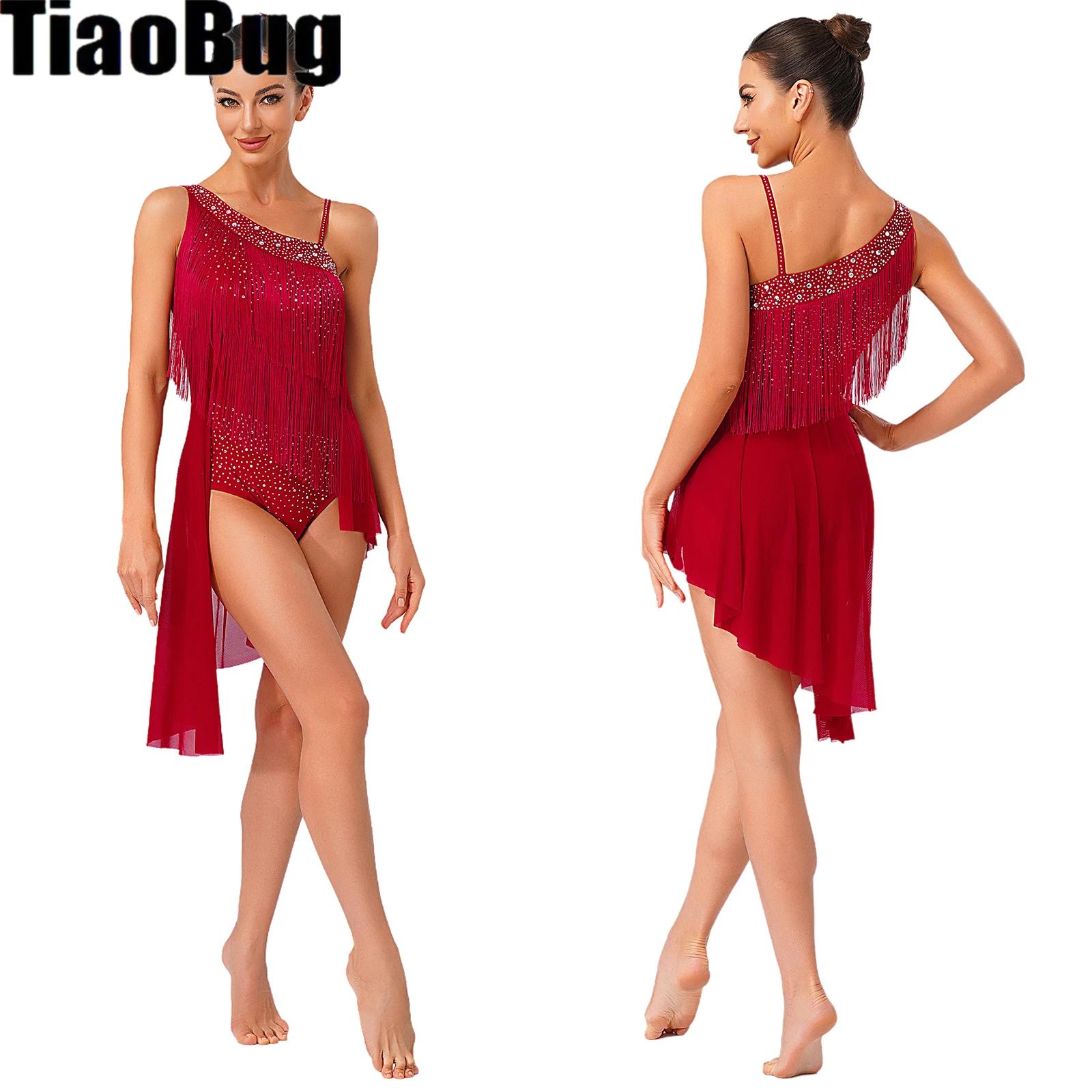 Mulheres borla dança latina co - Rhinestone Banding Trim avaliação e preço